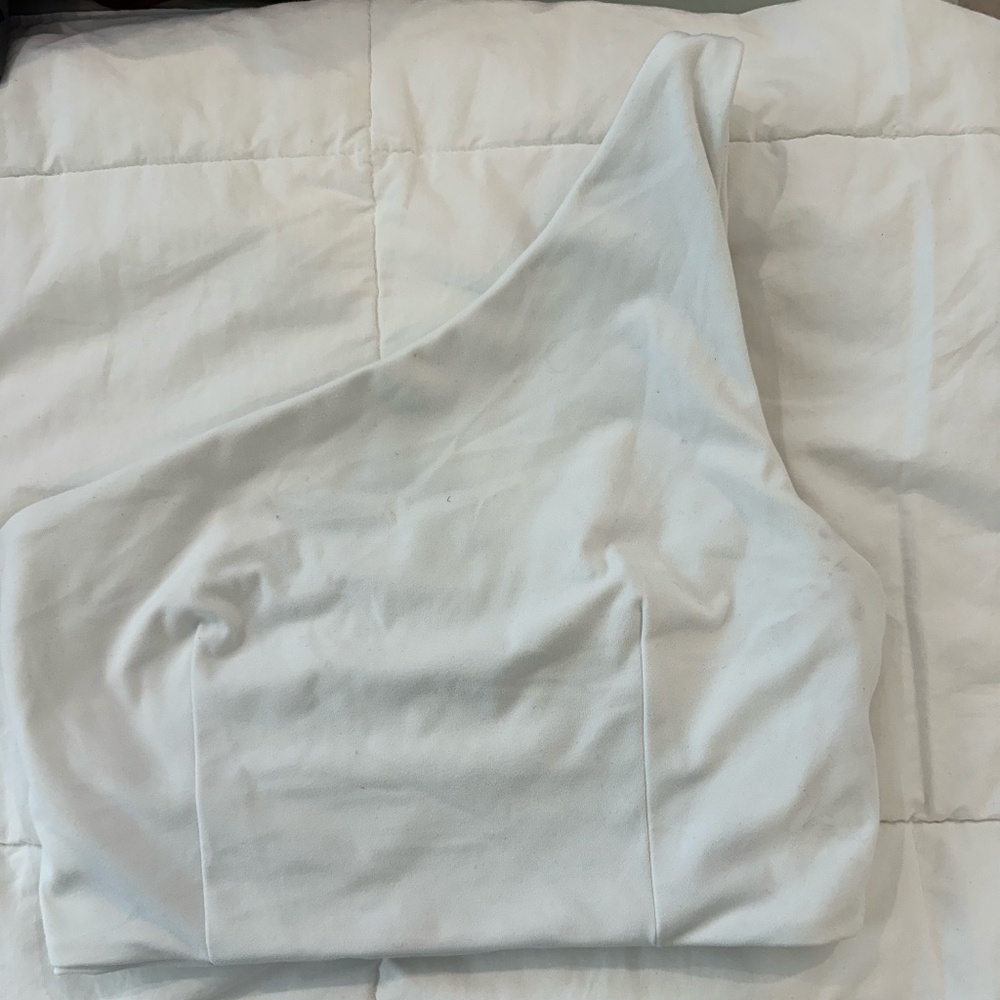 Alphabet one shoulder sports bra